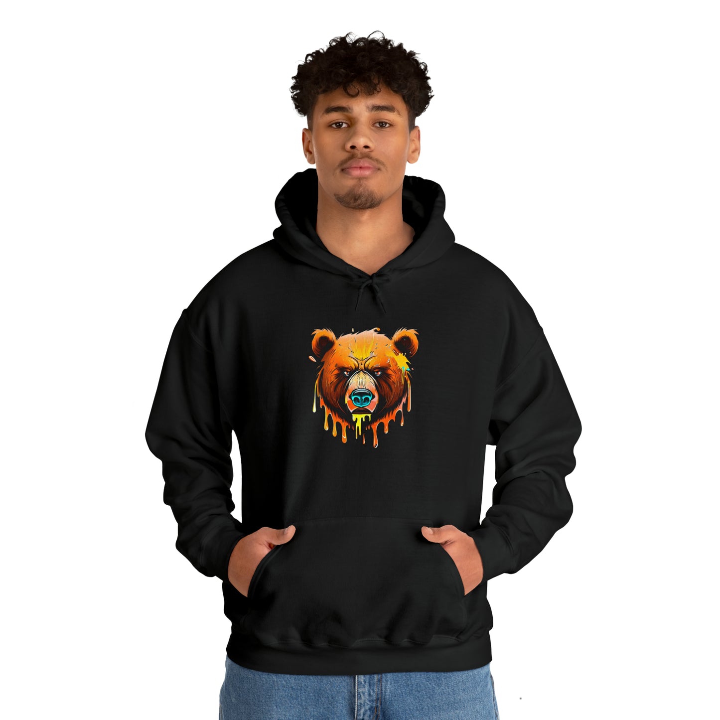 Bear Hoodie, Graffiti Graphic Shirt, Street Art, Urban Art, Unisex Hooded Sweatshirt, Bear Hoodie