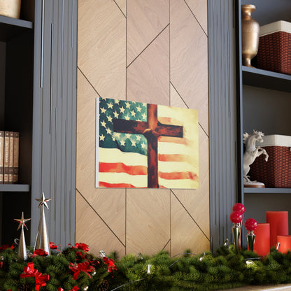 Christian wall art, Flag wall art, Canvas Gallery Wraps - SaviTraviDesigns