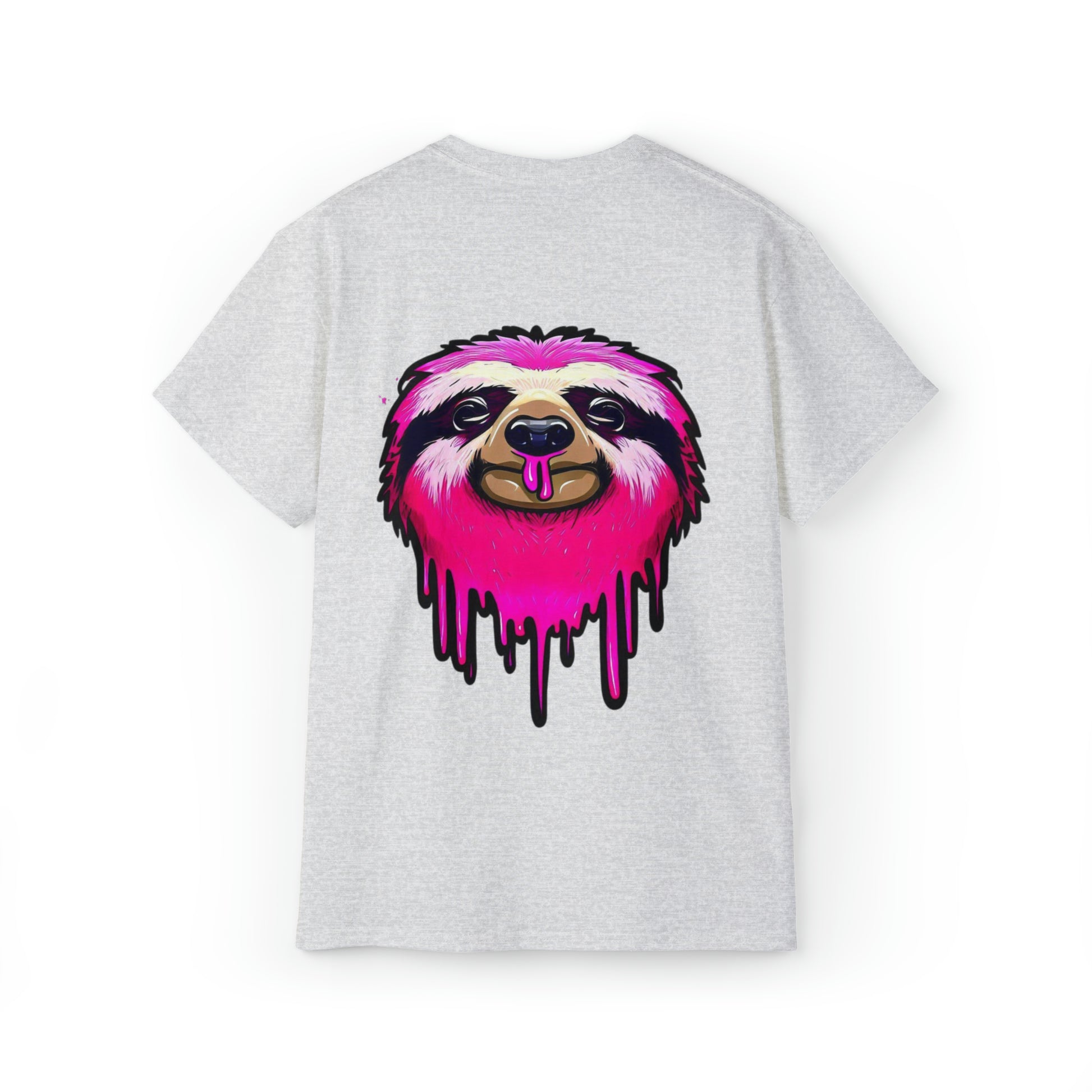 Graffiti Tshirt, Sloth Tshirt, Graphic T-Shirt, Unisex Ultra Cotton Tee, Pink Sloth