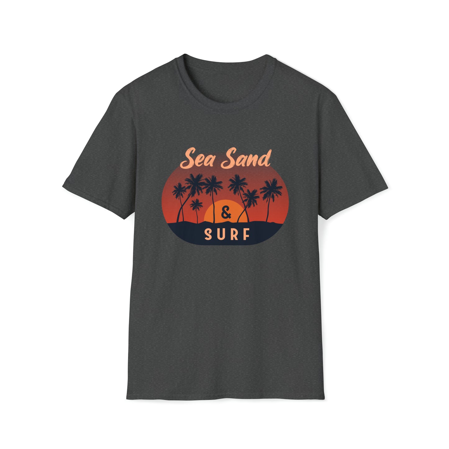 Sea Sand and Surf |Beach Lifestyle Shirts | Summer Vibe Apparel Dark Heather