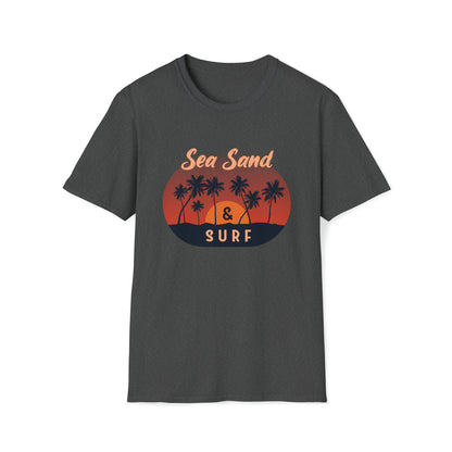 Sea Sand and Surf |Beach Lifestyle Shirts | Summer Vibe Apparel Dark Heather