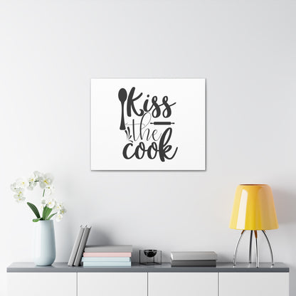 Kiss The Cook, Kitchen quote canvas prints, Kitchen wall decor quotes, Kitchen canvas art, Funny kitchen quotes on canvas, Inspirational kitchen quotes