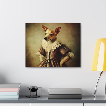 Fancy Dog, Canvas Dog Art, Dog Wall Art, Canine Canvas Art,Canvas Gallery Wraps