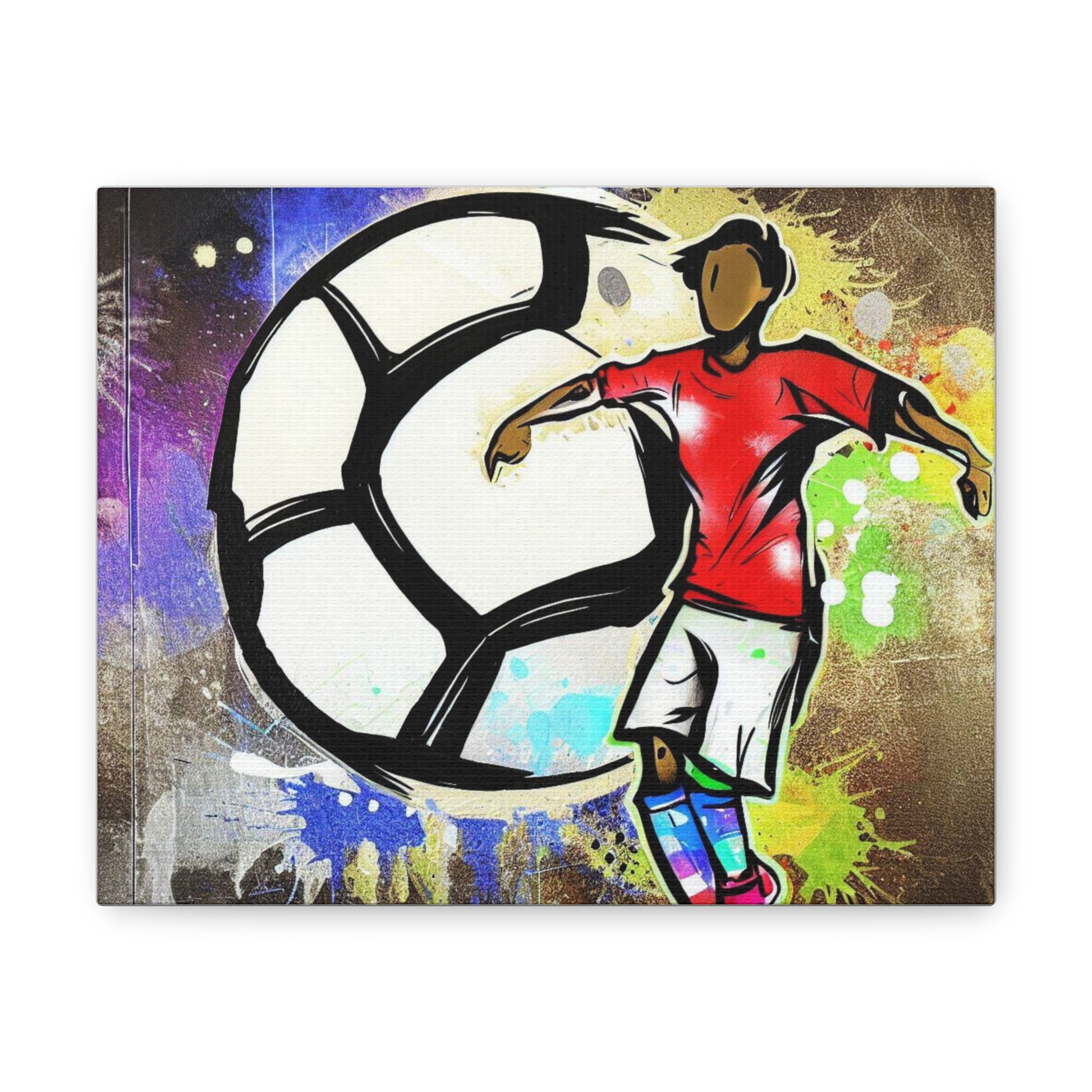 Soccer Player, Graffiti-inspired home decor, Modern street art prints, Graffiti wall art, Street art canvas art, Graffiti artist prints