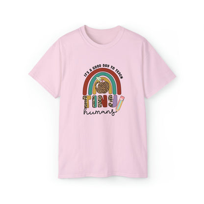 It's A Good Day To Teach, Tiny Humans, Teacher Graphic Design Shirts, Educator T-Shirt Designs, Classroom Theme Shirts, Inspirational Teacher Tees, Teacher Appreciation Shirts - SaviTraviDesigns