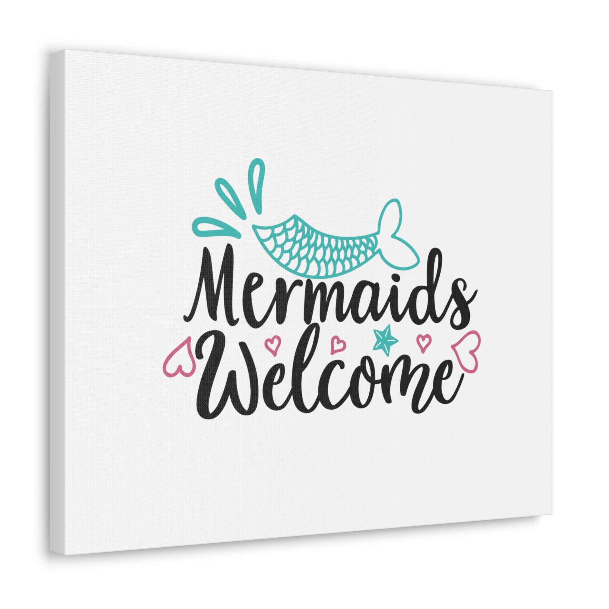 Mermaids Welcome, Mermaid Wall Art, Coastal Mermaid Decor, Beach House Mermaid Signs, Nautical Mermaid Decor, Mermaid Nursery Wall Decor - SaviTraviDesigns