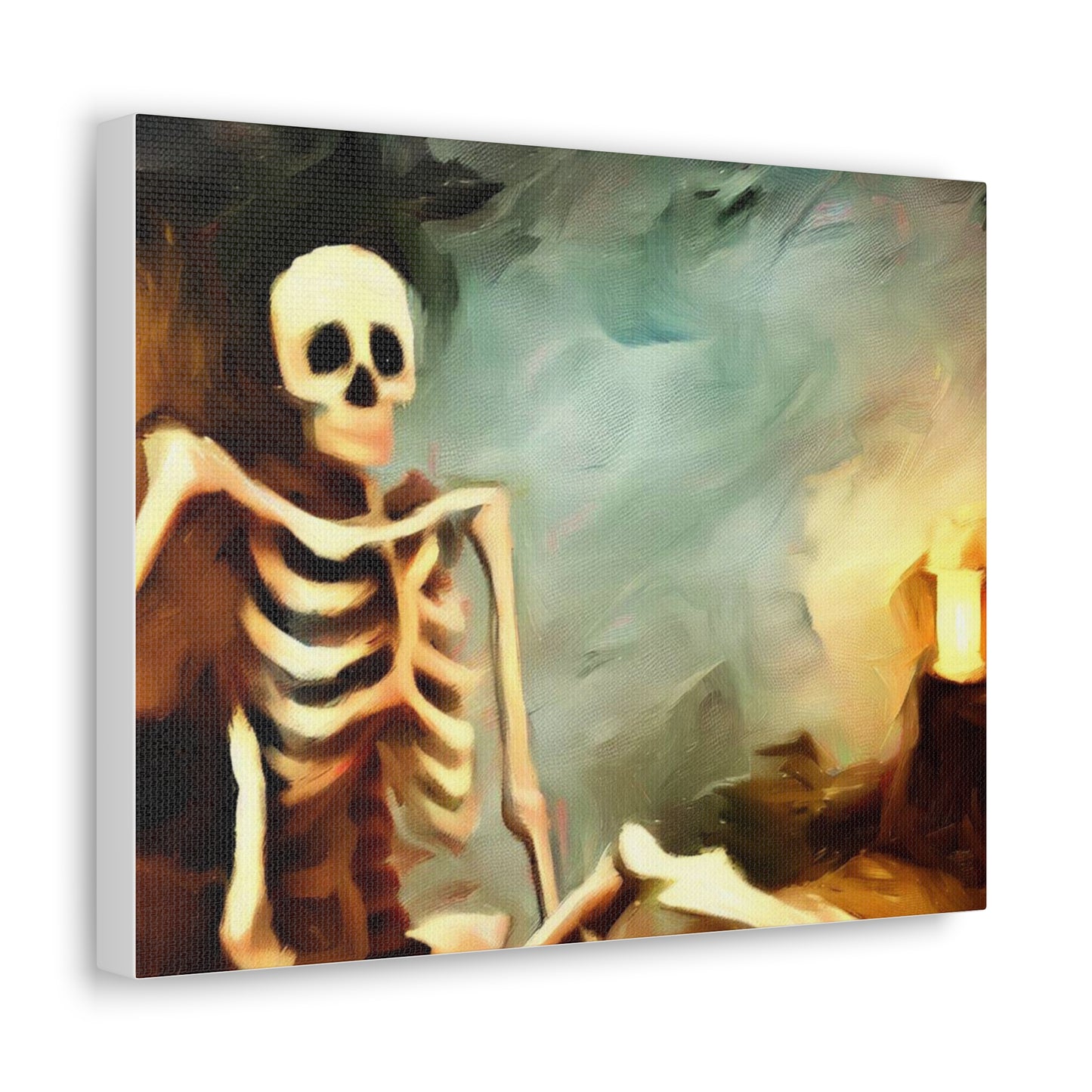 Halloween art, Skeleton canvas prints, Scary Halloween decor, Halloween home decor, Halloween wall, Gothic wall decor, Canvas Gallery Wraps - SaviTraviDesigns