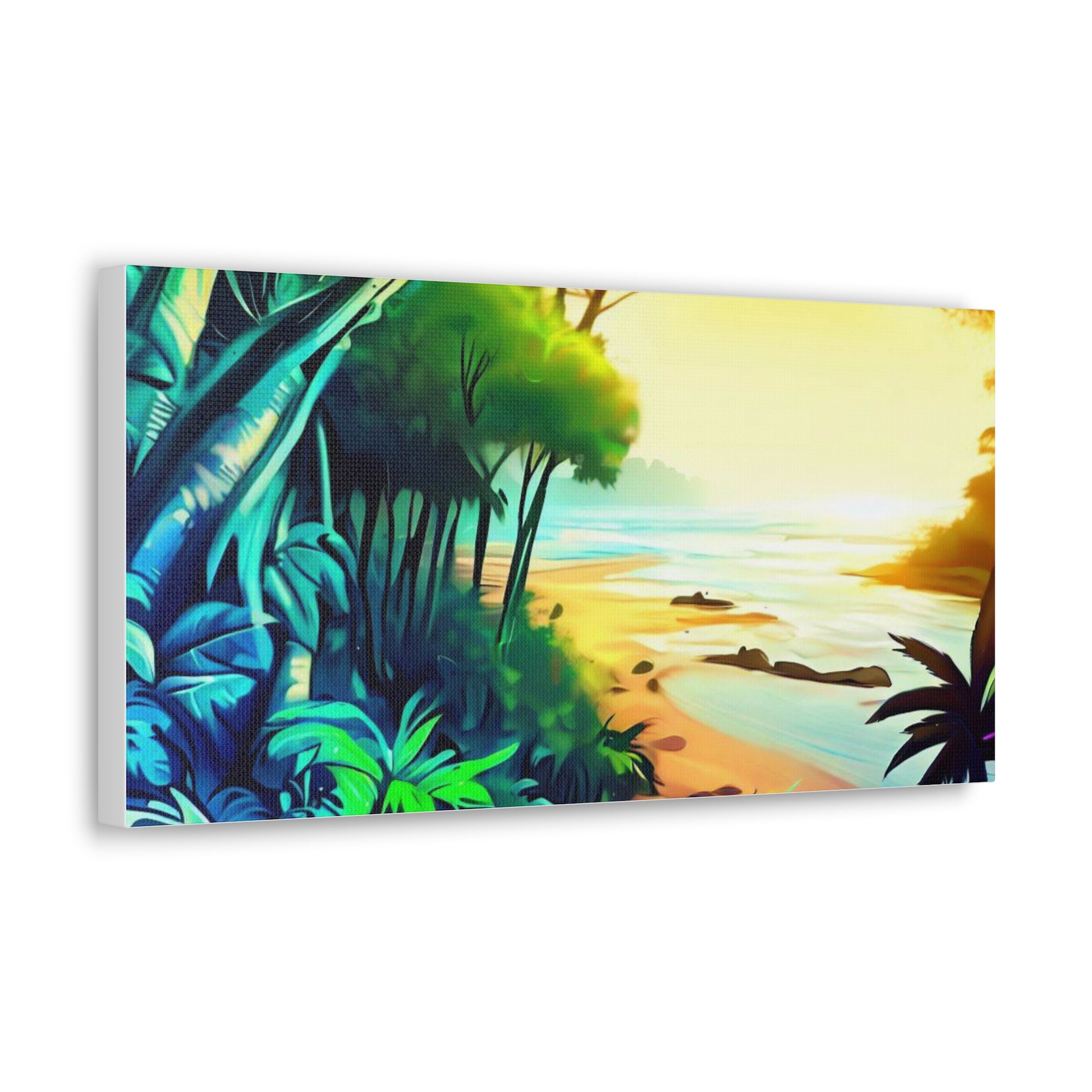 Jungle Riverbed, Jungle Sunset, Graffiti art prints, Street art canvas, Urban art decor, Graffiti-style wall art, Graffiti canvas prints, Street art posters - SaviTraviDesigns