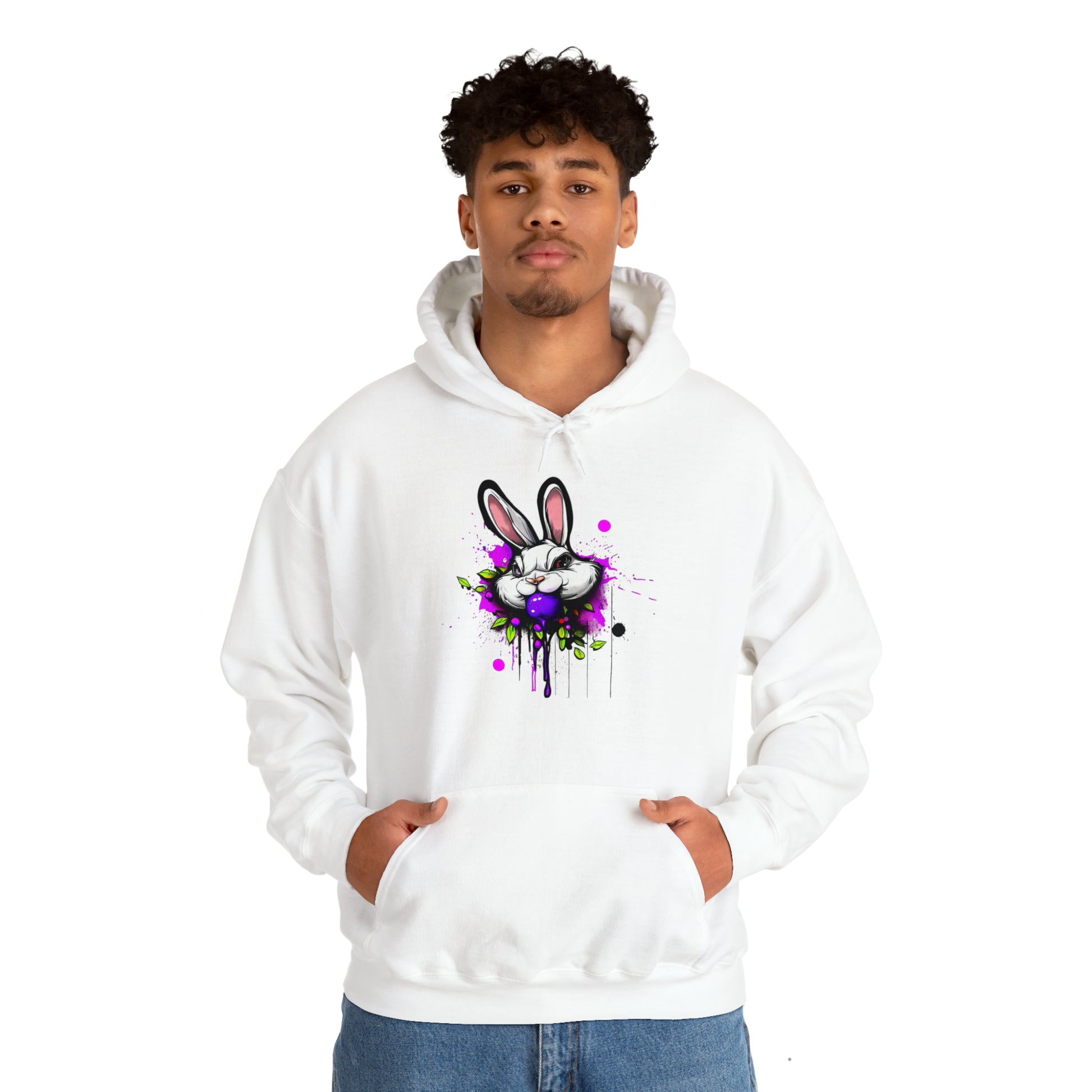 Bunny Hoodie, Graffiti Hoodie, Graffiti Sweatshirt, Bunny Urban art, Hooded Sweatshirt