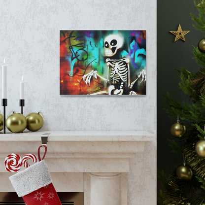 Halloween art, Skeleton canvas prints, Scary Halloween decor, Halloween home decor, Halloween wall, Gothic wall decor, Canvas Gallery Wraps - SaviTraviDesigns