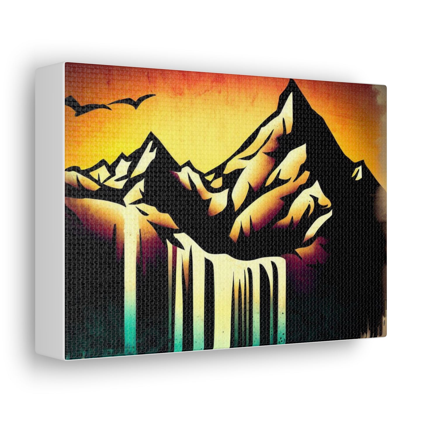 Mountain Waterfall, Graffiti art prints, Street art canvas, Urban art decor, Graffiti-style wall art, Graffiti canvas prints, Street art posters - SaviTraviDesigns