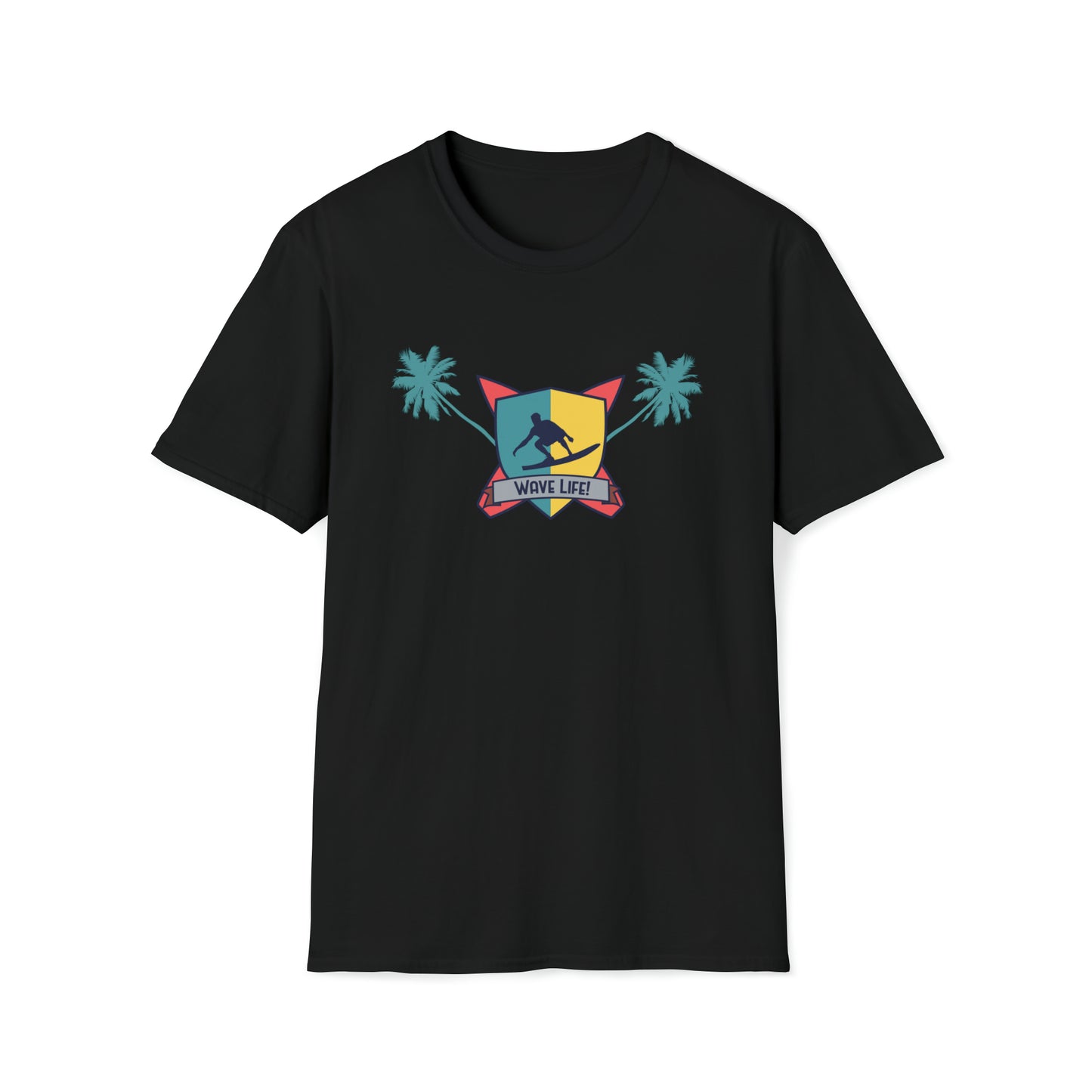 Wave Life Surfing |Beach Lifestyle Shirts | Summer Vibe Apparel Black