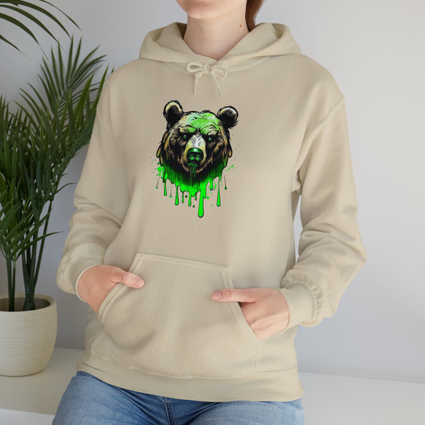 Bear Hoodie, Graffiti Graphic Shirt, Street Art, Urban Art, Unisex Hooded Sweatshirt