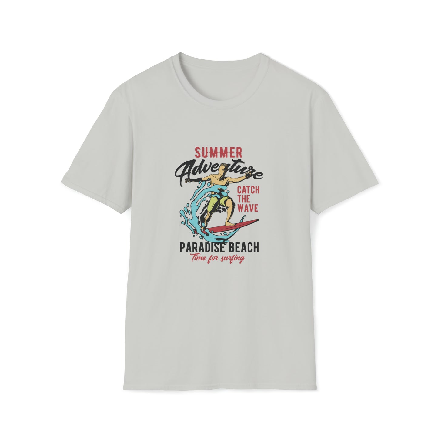 Summer Adventure Paradise Beach |Beach Lifestyle Shirts | Summer Vibe Apparel Ice Grey