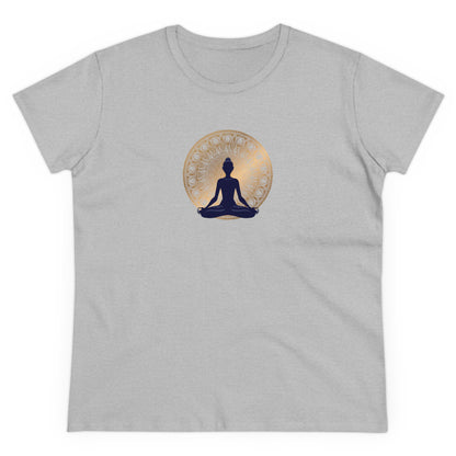 Sitting Pose Bohemian Mandala Graphic T-Shirts – Yoga-Inspired Zen Designs