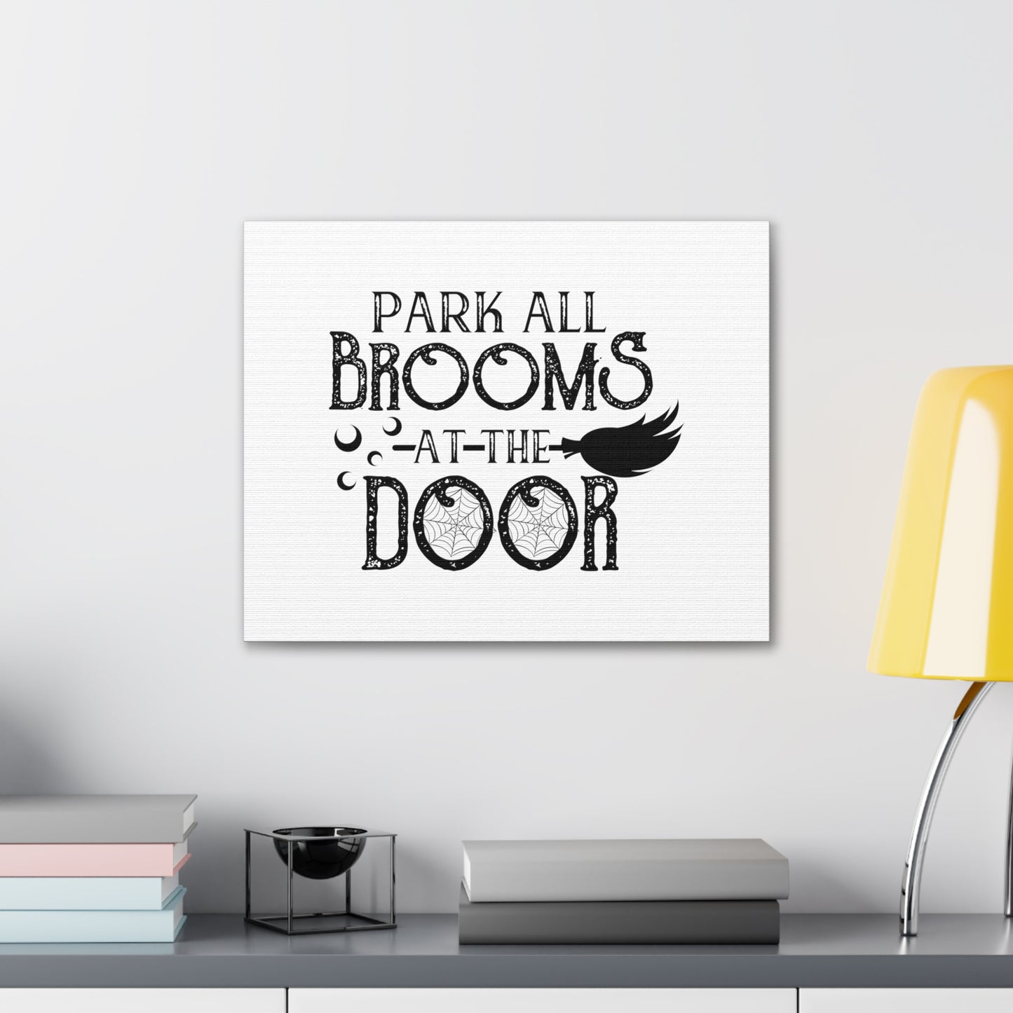 Park All Brooms at the Door, Halloween Sign, Holiday Sign, Spooky Sign, Halloween Decor