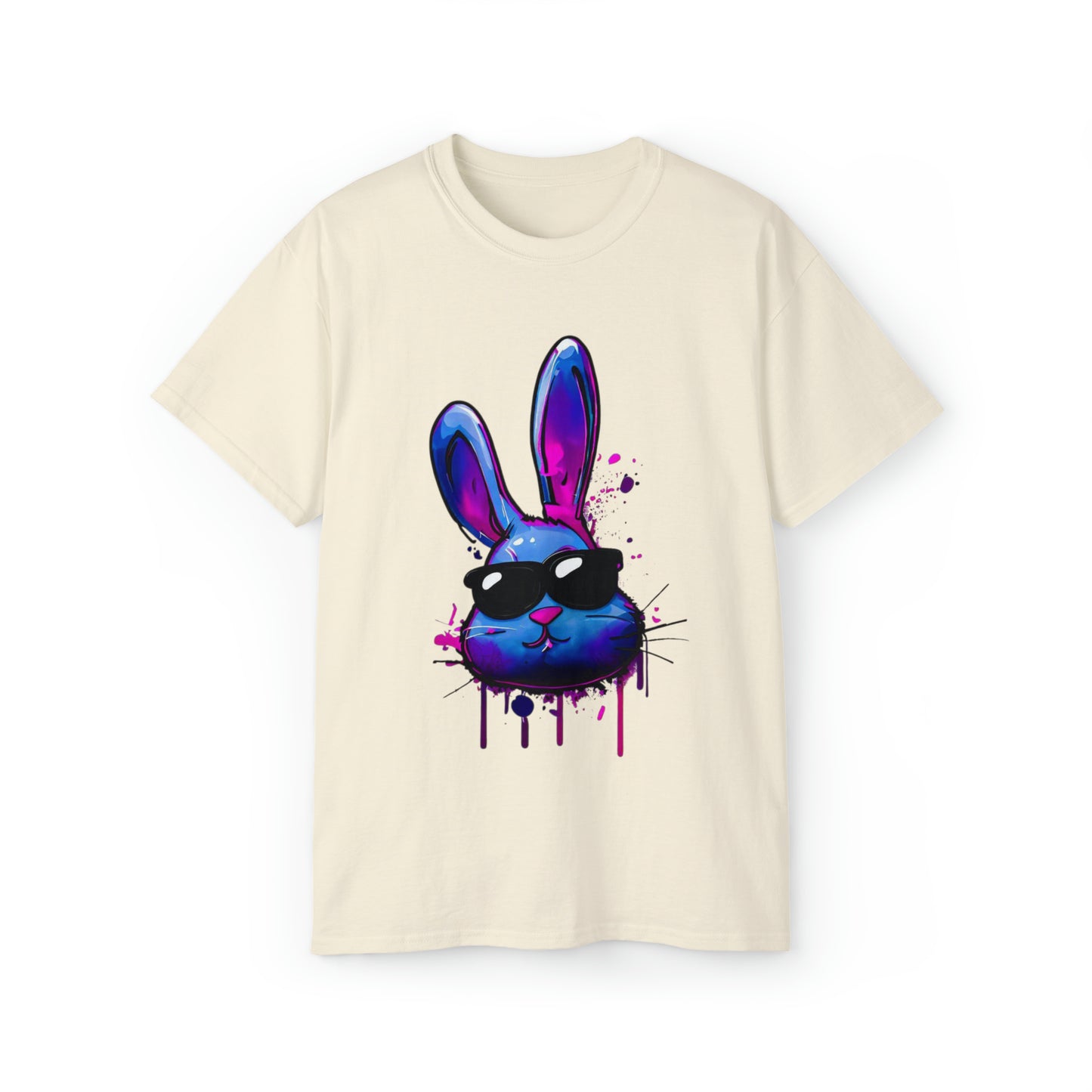 Graffiti shirt, Bunny shirt,  Urban Art T-Shirt, Blue Bunny, Urban Shirt - SaviTraviDesigns