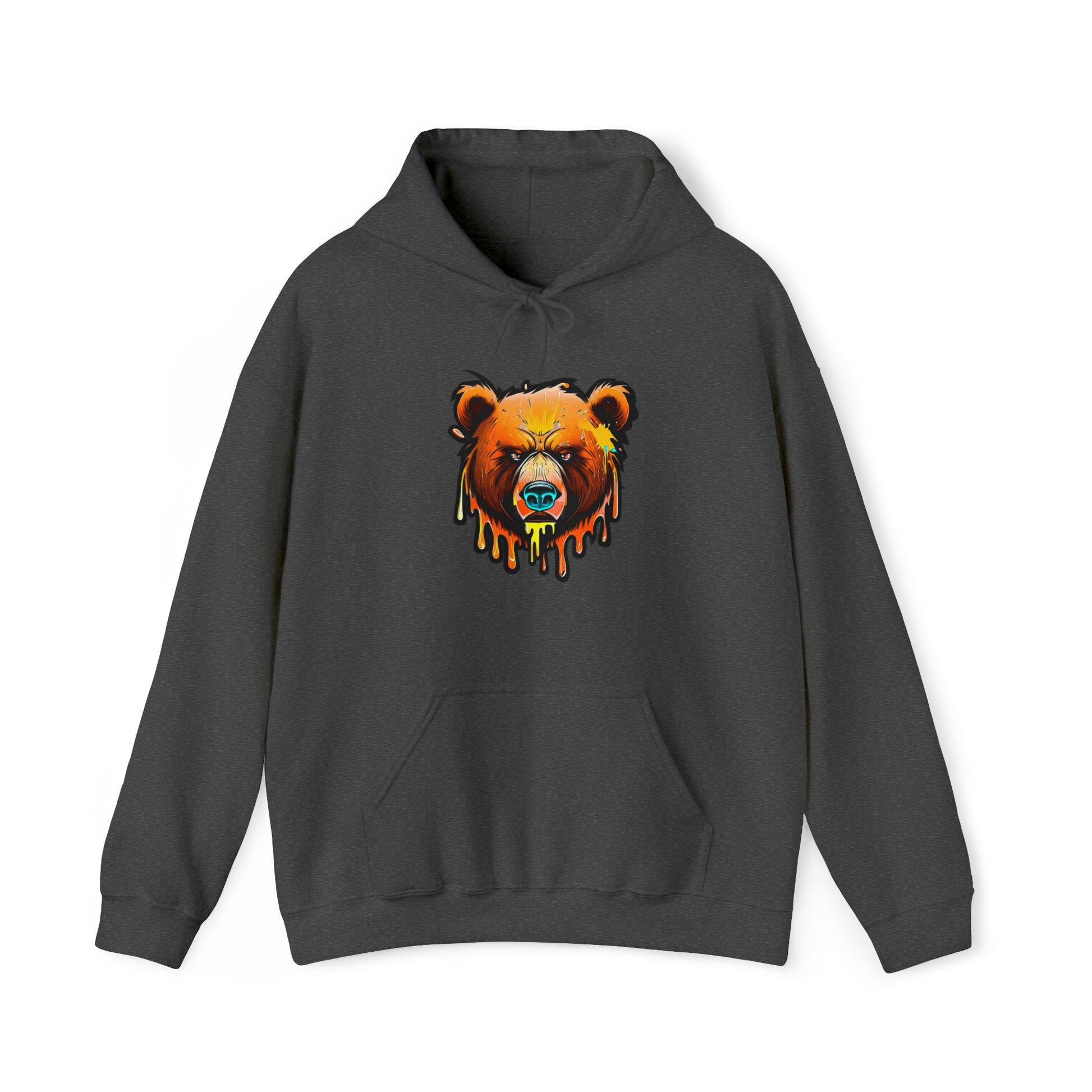 Bear Hoodie, Graffiti Graphic Shirt, Street Art, Urban Art, Unisex Hooded Sweatshirt, Bear Hoodie Dark Heather