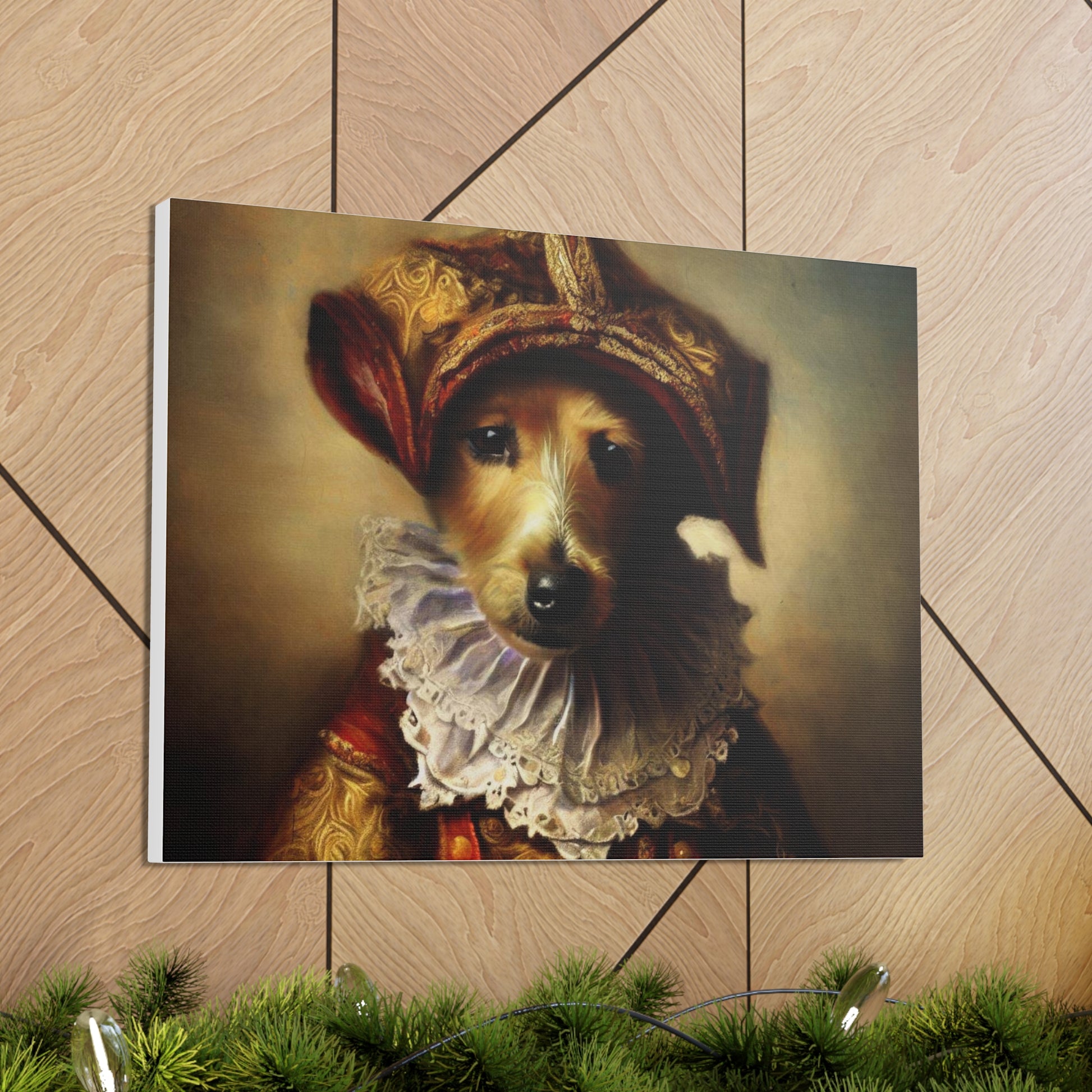 Fancy Dog, Canvas Dog Art, Dog Wall Art, Canine Canvas Art,Canvas Gallery Wraps