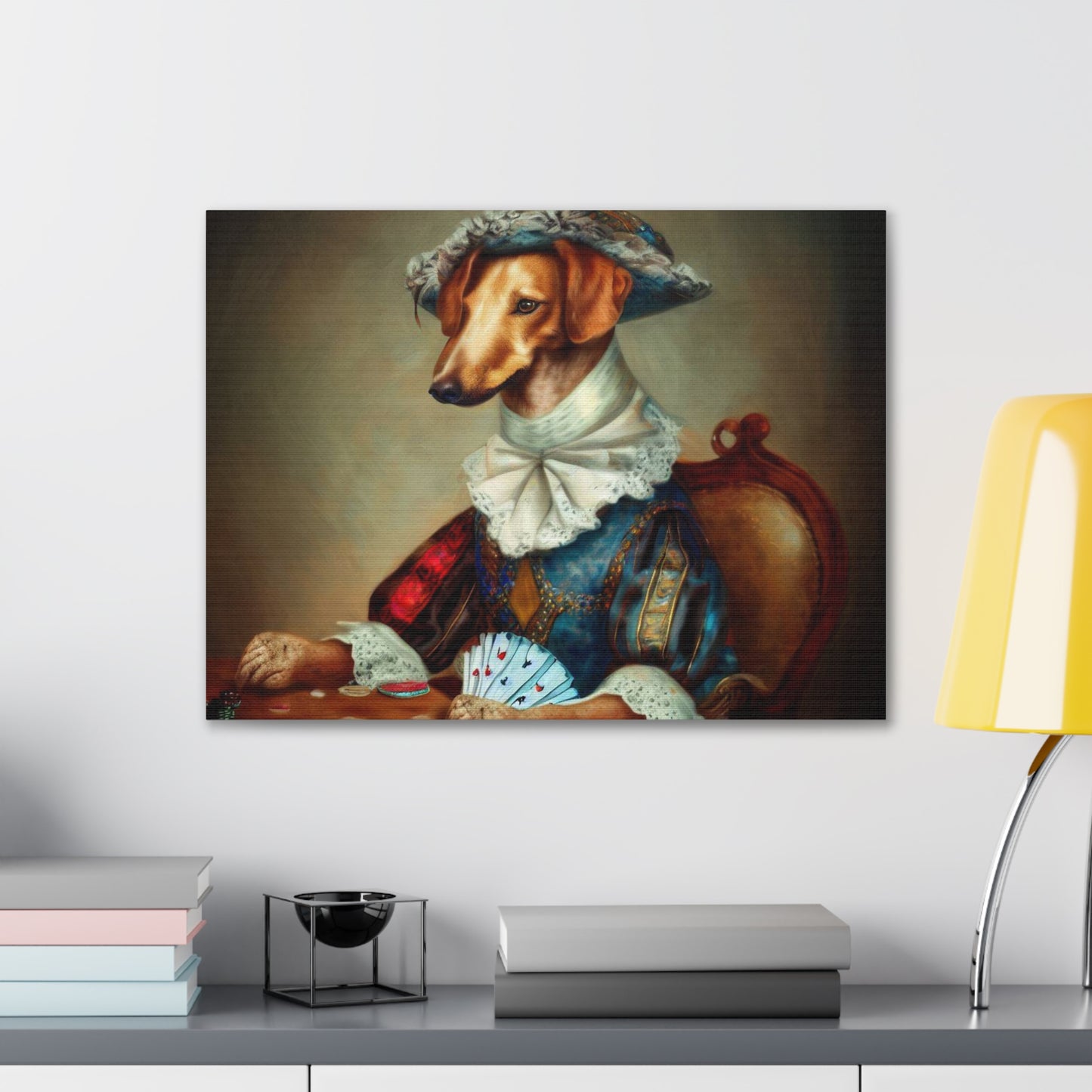 Fancy Dog, Canvas Dog Art, Dog Wall Art, Canine Canvas Art,Canvas Gallery Wraps, Pet Art, King Dog - SaviTraviDesigns