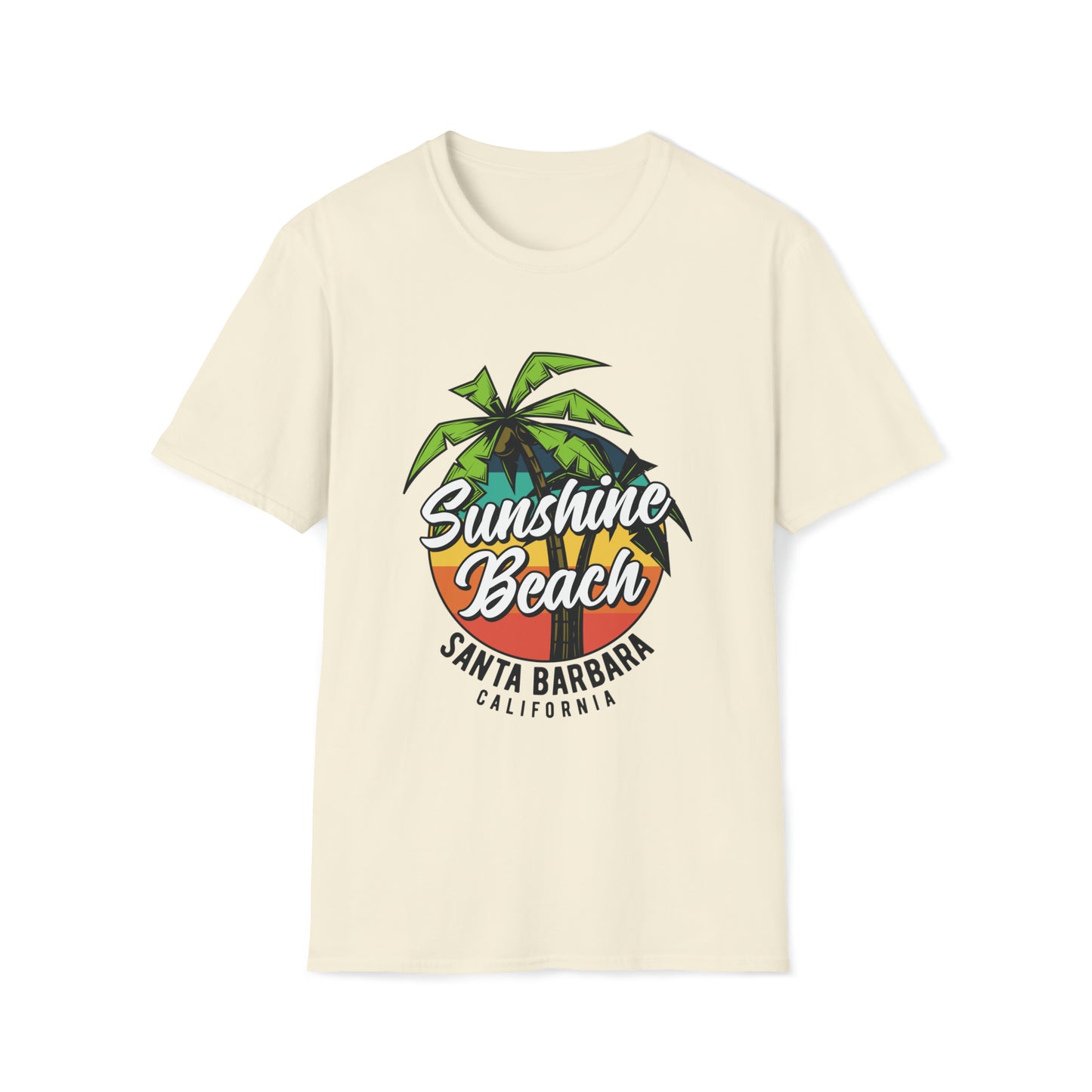 Sunshine Beach Santa Barbara |Beach Lifestyle Shirts | Summer Vibe Apparel Natural