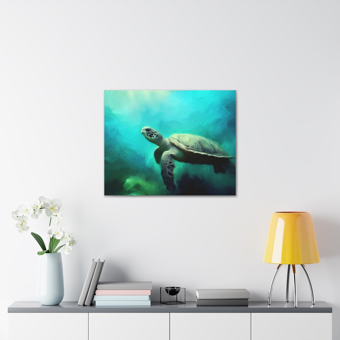 Sea Turtle wall art, ocean wall art, Canvas Gallery Wraps, Ocean Animal, Sea Turtle