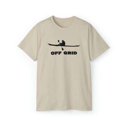 Off Grid T-Shirt, Kayak T-Shirt, Outdoor Graphic T-shirt, Adventure T-Shirts, Nature-Inspired Tees, Hiking T-Shirts, Camping Graphic Shirts - SaviTraviDesigns