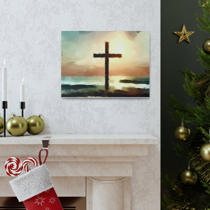 Christian wall art, Cross wall art, beach art, ocean art, Canvas Gallery Wraps - SaviTraviDesigns