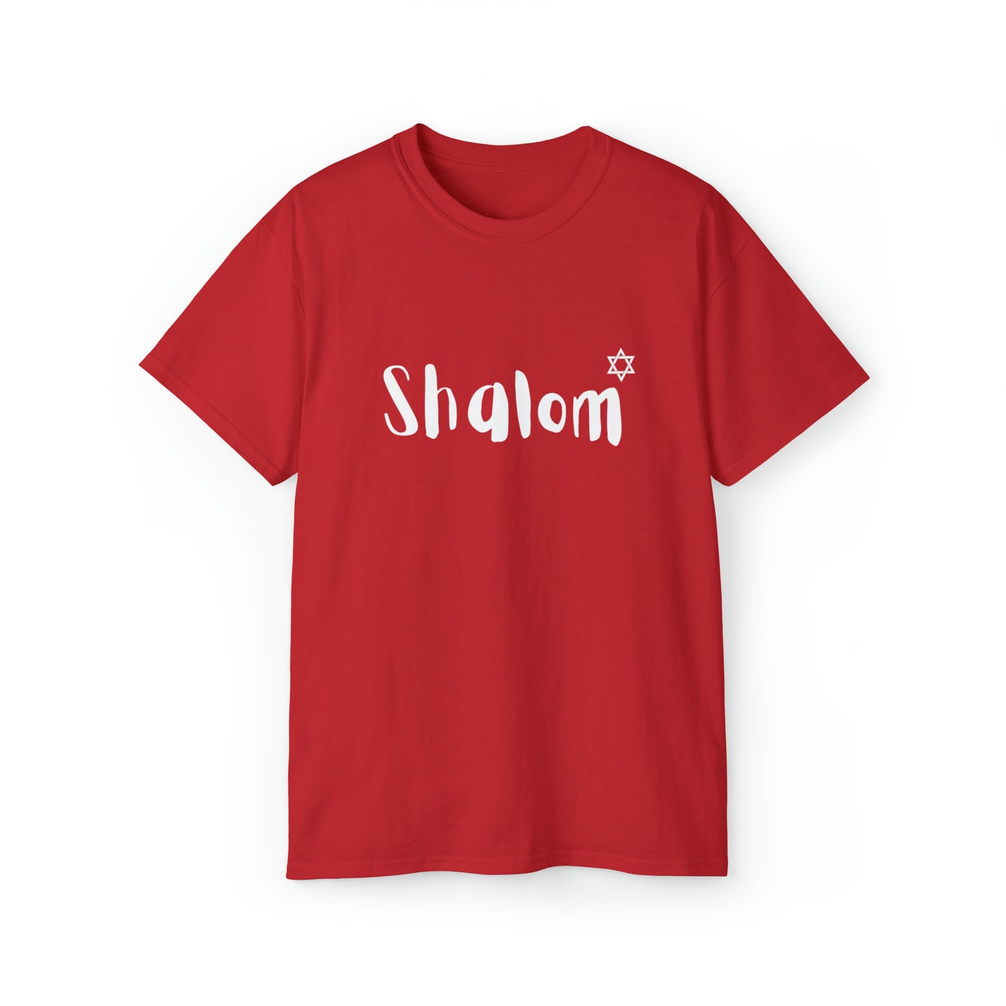 Shalom Tshirt, Holiday Tshirt, Graphic Tshirt, Jewish Shirt Red