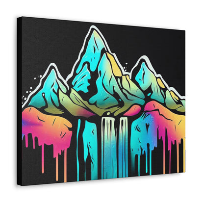 Mountain Waterfall, Graffiti-inspired home decor, Modern street art prints, Graffiti wall art, Street art canvas art, Graffiti artist prints - SaviTraviDesigns