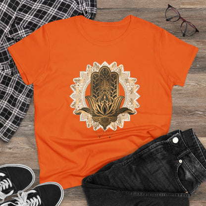 Meditation T-Shirts, Yoga Graphic Tees, Mindfulness Apparel, Zen T-Shirts, Spiritual Shirts, Chakra Tees, Womens T-Shirt Orange