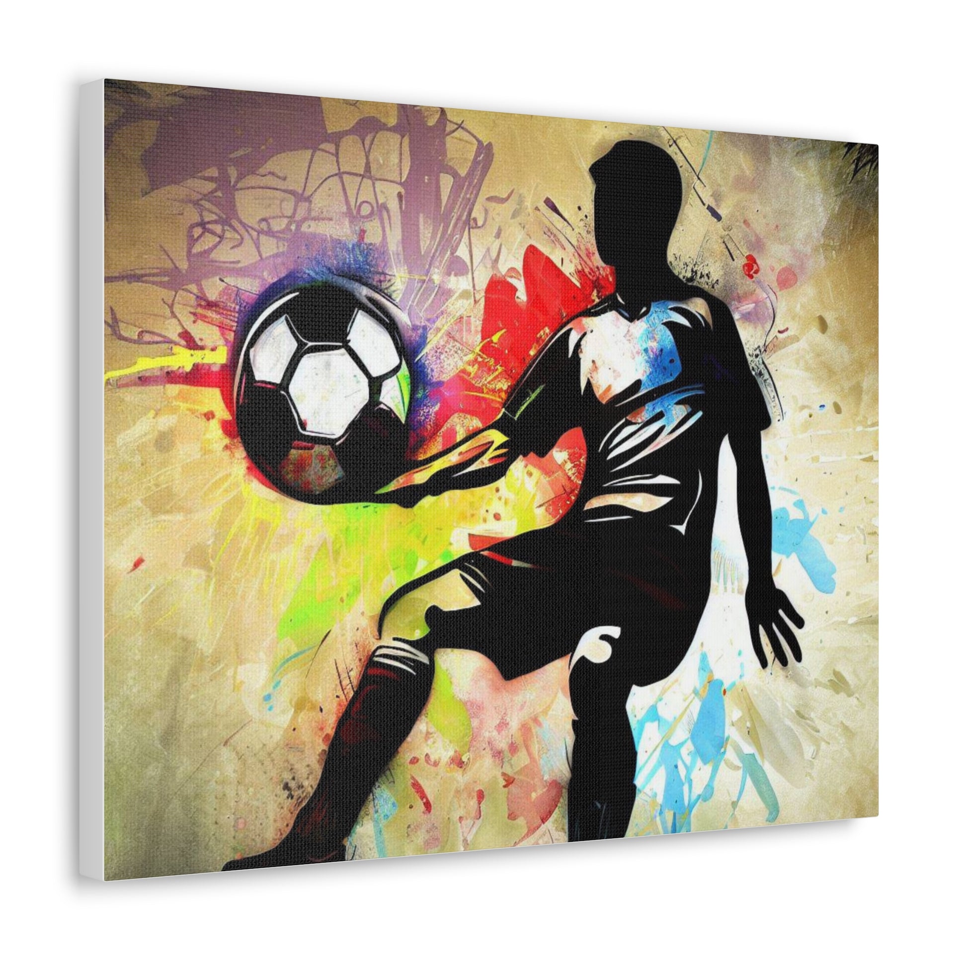 Soccer Player, Graffiti art prints, Street art canvas, Urban art decor, Graffiti-style wall art, Graffiti canvas prints, Street art posters - SaviTraviDesigns