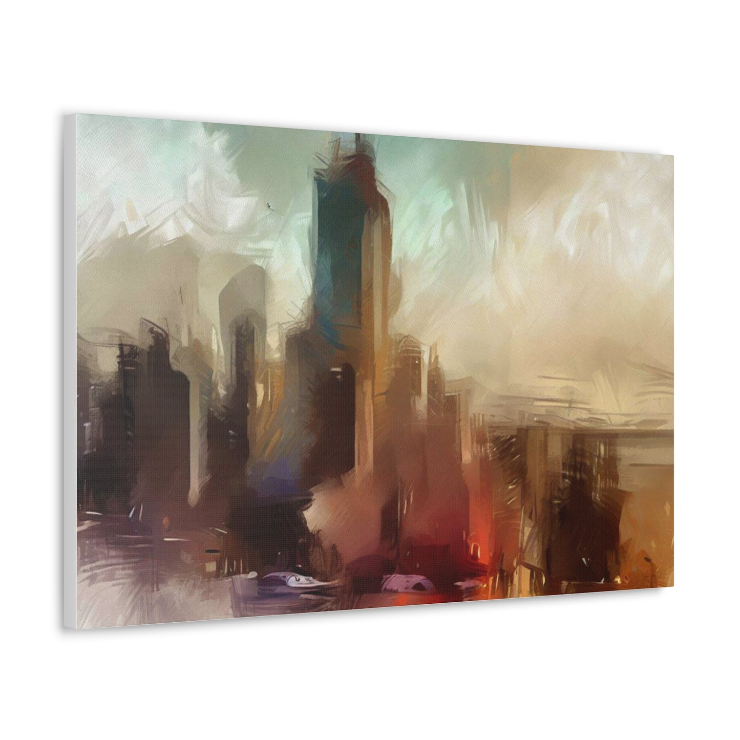 Cityscape wall art, city wall art, city art, Canvas Gallery Wraps