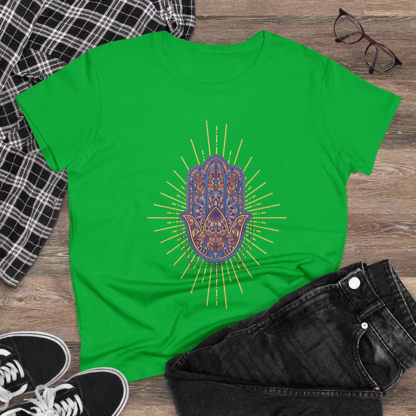 Meditation T-Shirts, Yoga Graphic Tees, Mindfulness Apparel, Zen T-Shirts, Spiritual Shirts, Chakra Tees, Womens T-Shirt Irish Green