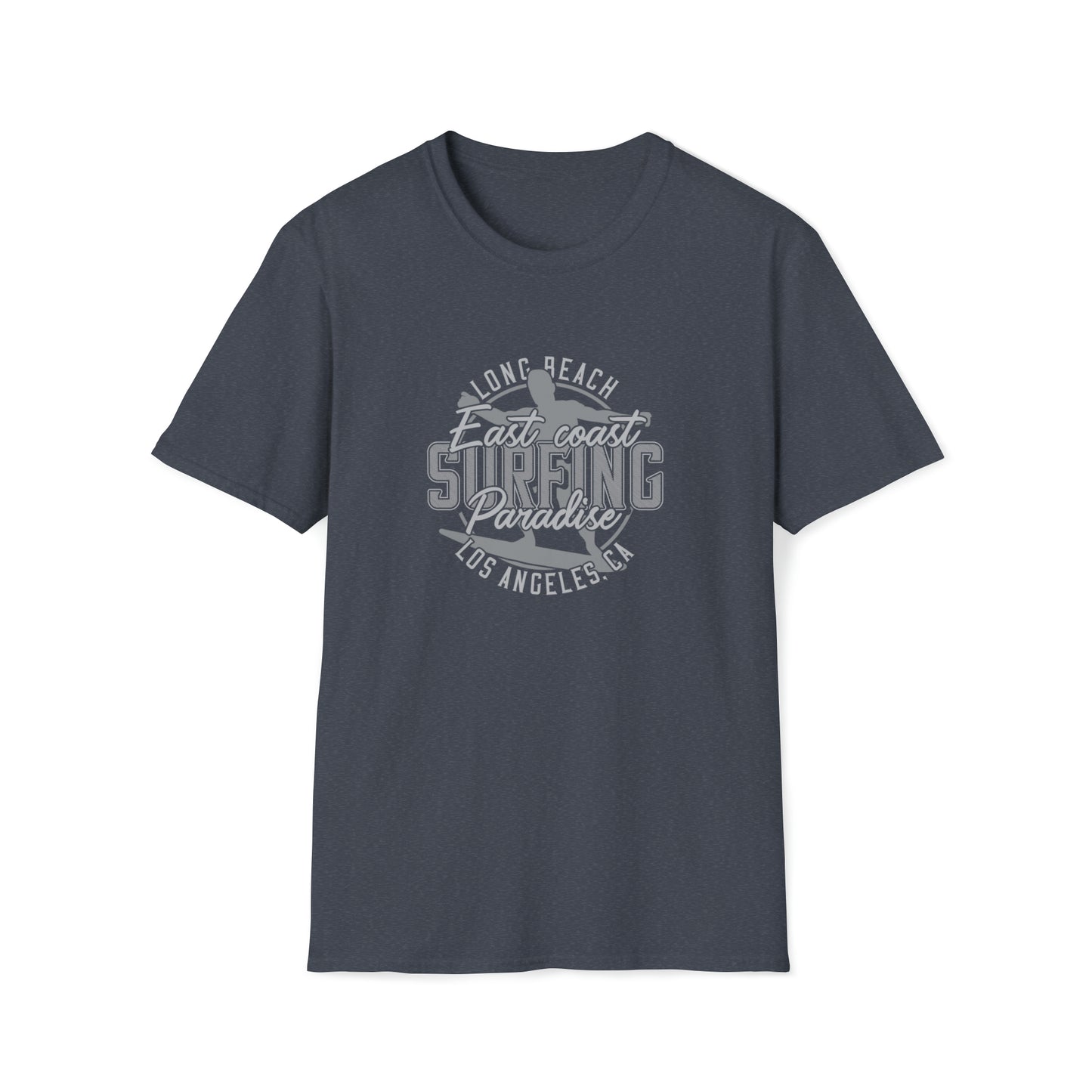 Long Beach Surfing |Beach Lifestyle Shirts | Summer Vibe Apparel Heather Navy