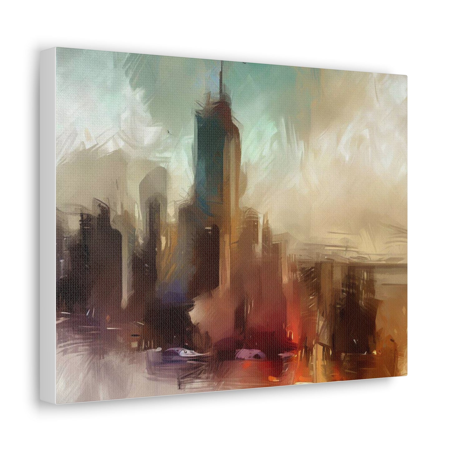 Cityscape wall art, city wall art, city art, Canvas Gallery Wraps