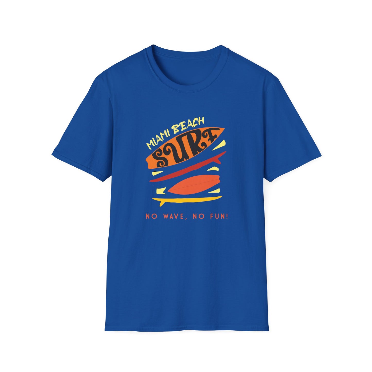 Miami Beach Surf Beachwear Graphic T Shirt Royal