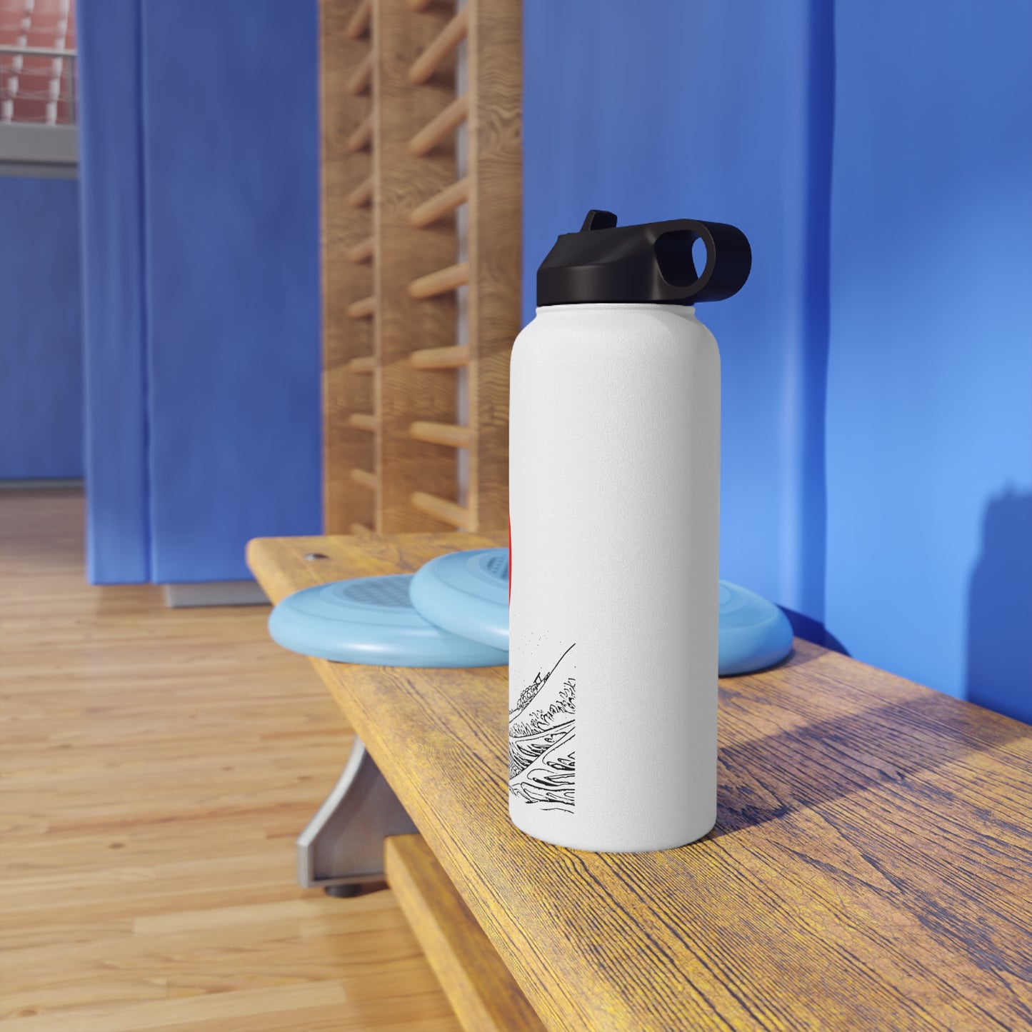 Design water bottle, Stainless Steel Water Bottle, Standard Lid, Workout Bottle, Yoga Bottle - SaviTraviDesigns