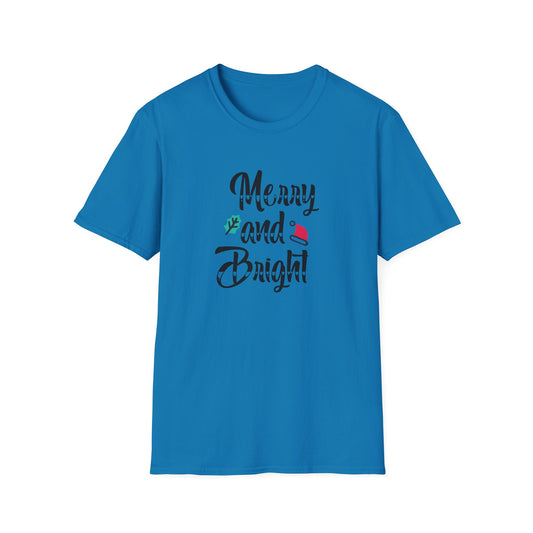 Merry And Bright Holiday Graphic Shirt Sapphire