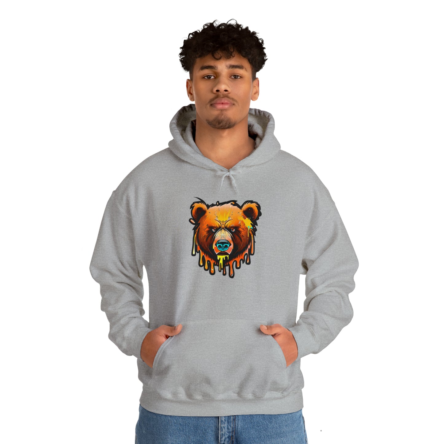 Bear Hoodie, Graffiti Graphic Shirt, Street Art, Urban Art, Unisex Hooded Sweatshirt, Bear Hoodie