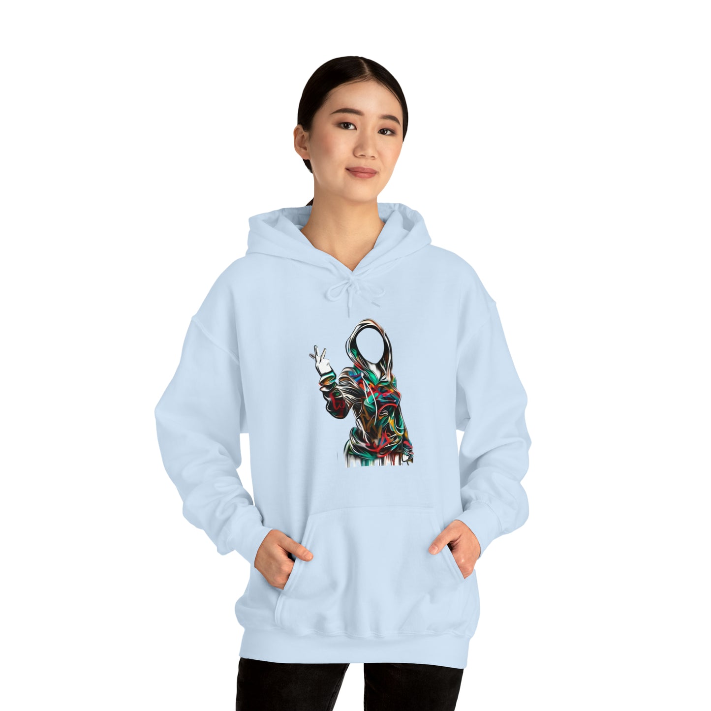 Graffiti Hoodie, Hooded Sweatshirt, Digital Female, Urban Street Design - SaviTraviDesigns