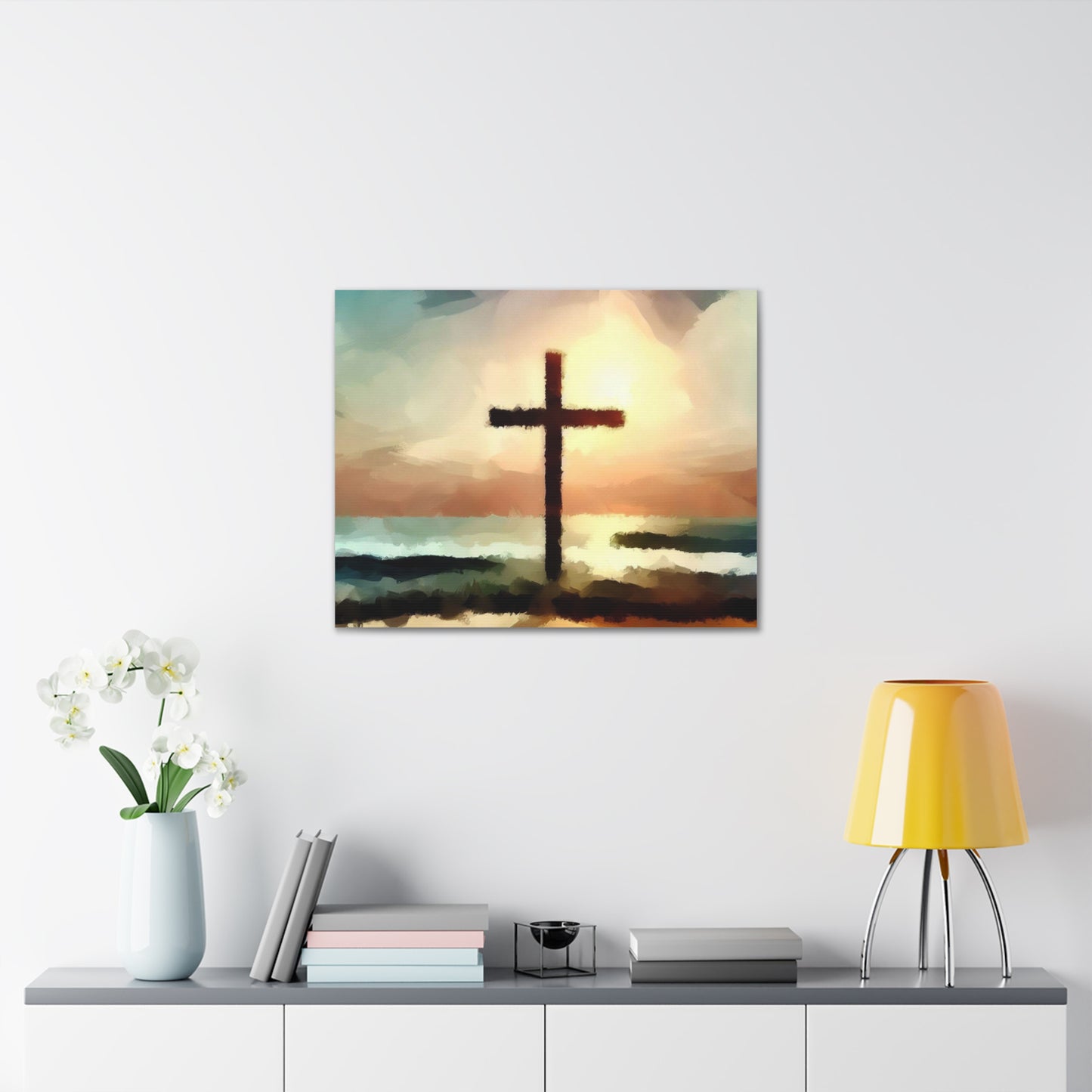 Christian wall art, Cross wall art, beach art, ocean art, Canvas Gallery Wraps - SaviTraviDesigns