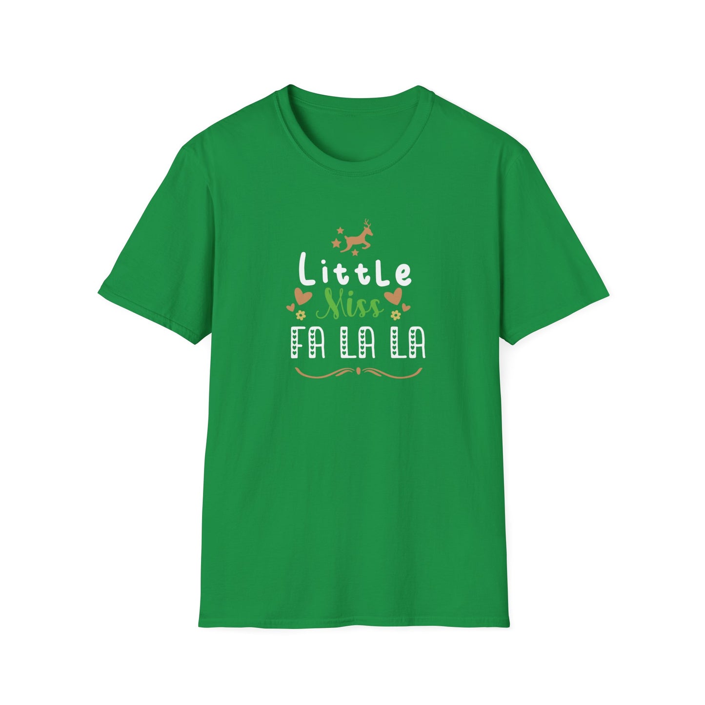 Little Miss Fa La La La Holiday Graphic T Shirt Irish Green