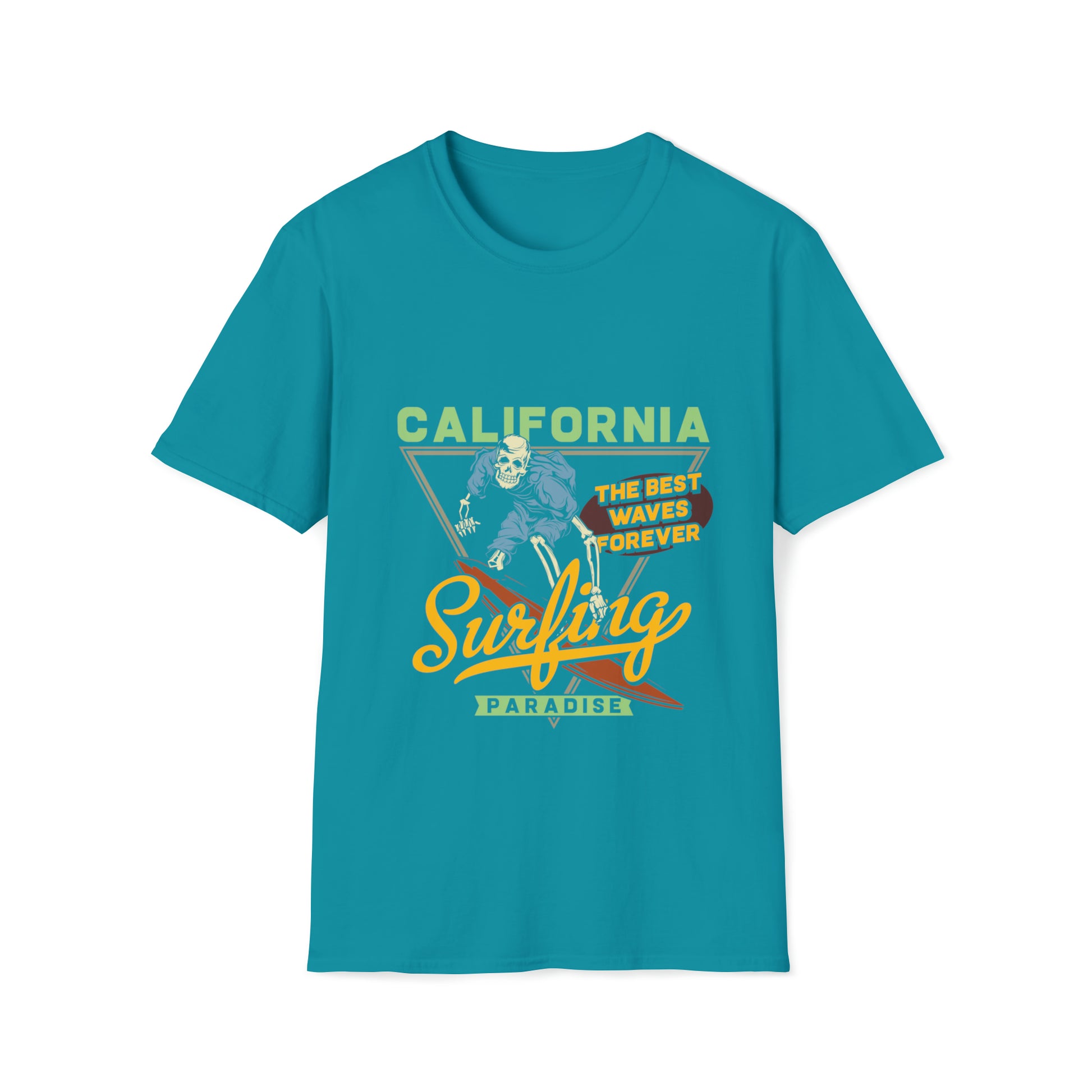 California Surfing Paradise, Beachwear Graphics, Tropical T-Shirt Designs, Ocean-Inspired Shirts, Surfing Graphics, Sun and Sand Apparel, Summer Wardrobe Essentials - SaviTraviDesigns