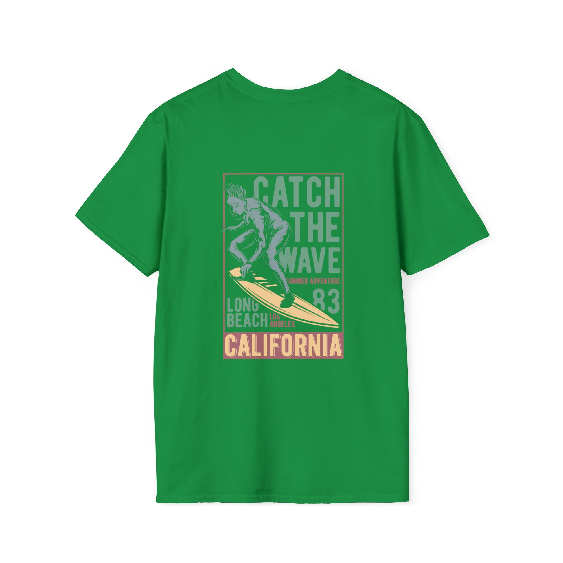 Catch The Wave California, Beachwear Graphics, Tropical T-Shirt Designs, Ocean-Inspired Shirts, Surfing Graphics, Sun and Sand Apparel, Summer Wardrobe Essentials - SaviTraviDesigns