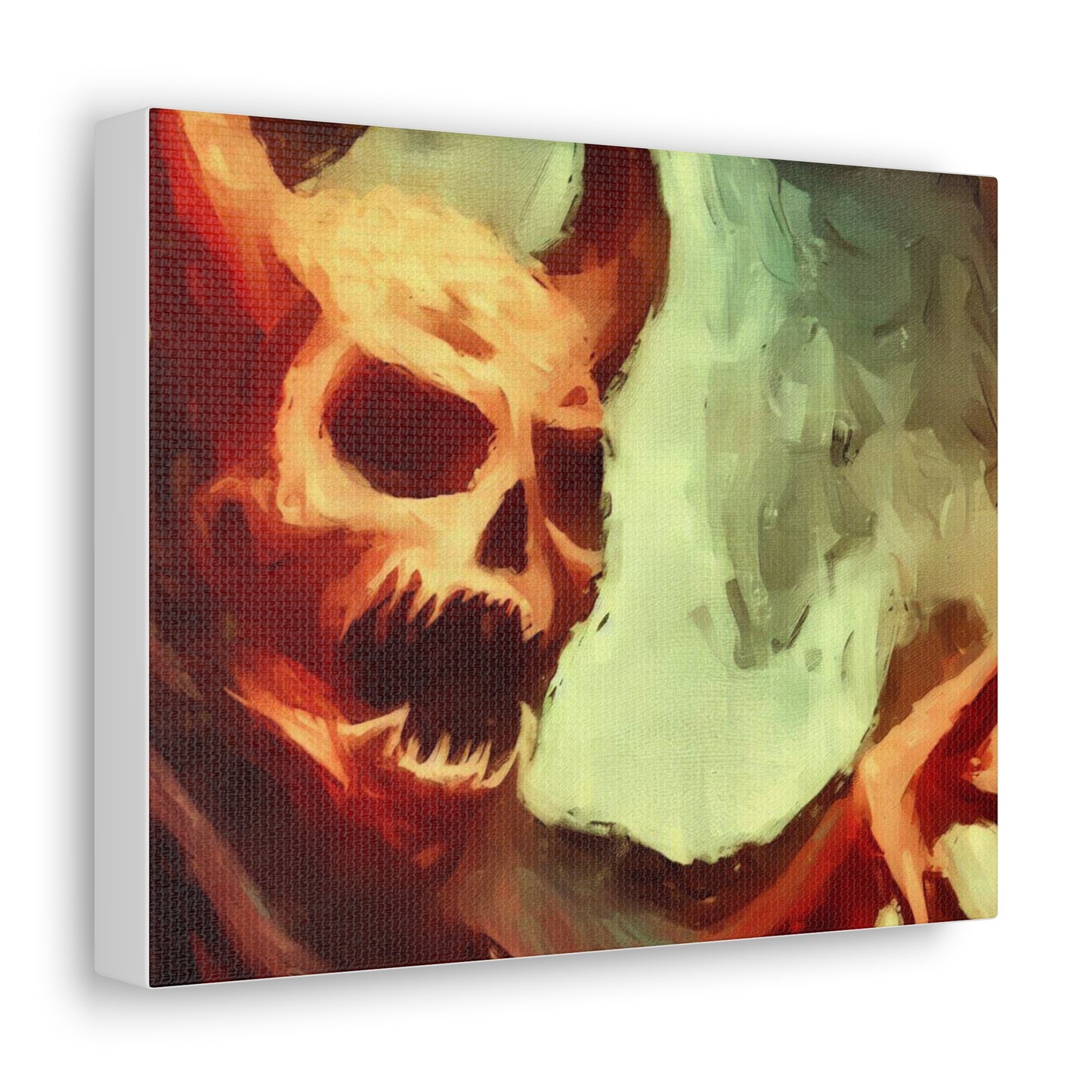 Halloween art, Demon canvas prints, Scary Halloween decor, Halloween home decor, Halloween wall, Gothic wall decor, Canvas Gallery Wraps - SaviTraviDesigns