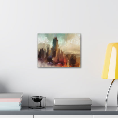 Cityscape wall art, city wall art, city art, Canvas Gallery Wraps