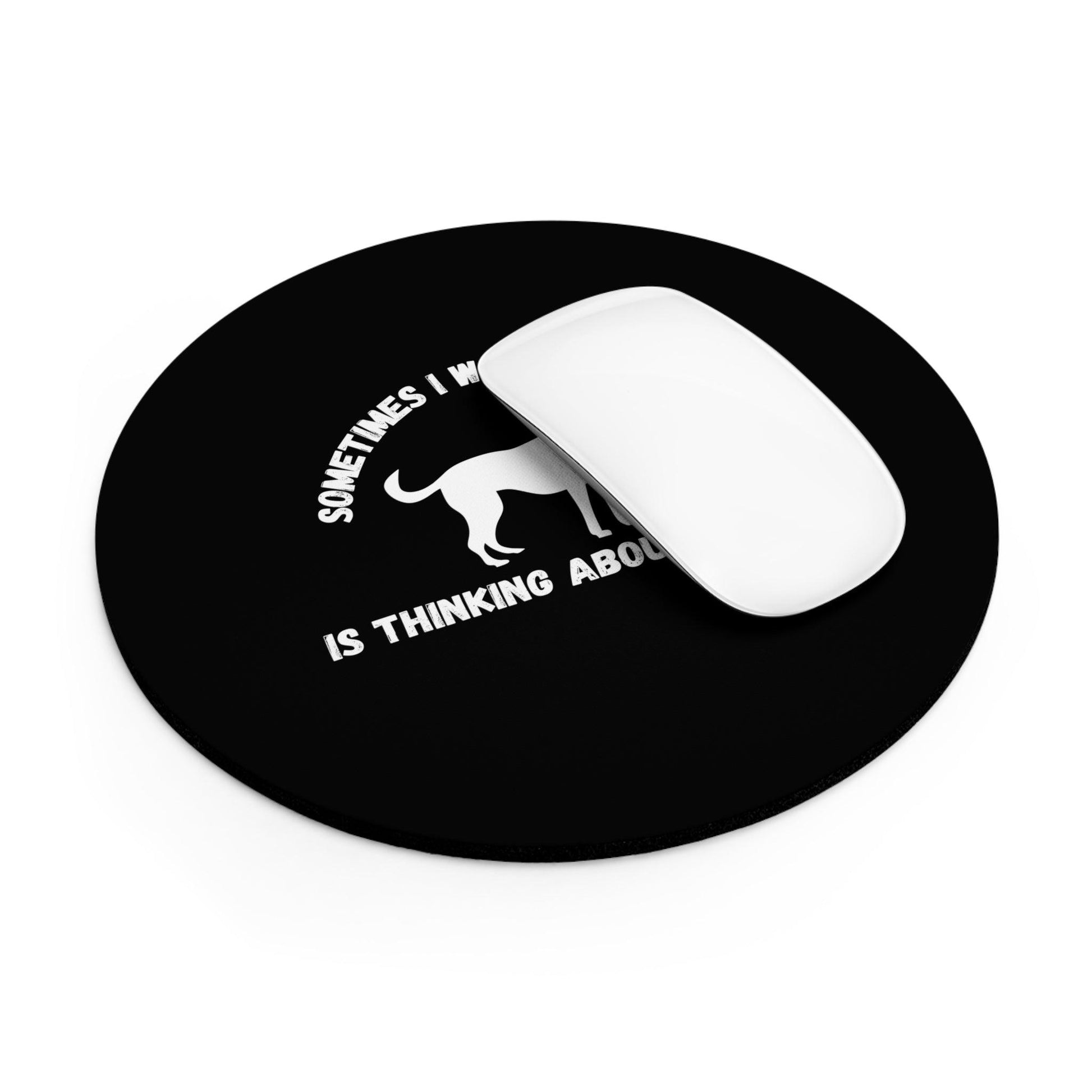 Playful Dog Illustration Mouse Pad Bring Canine Joy to Your Workspace - SaviTraviDesigns