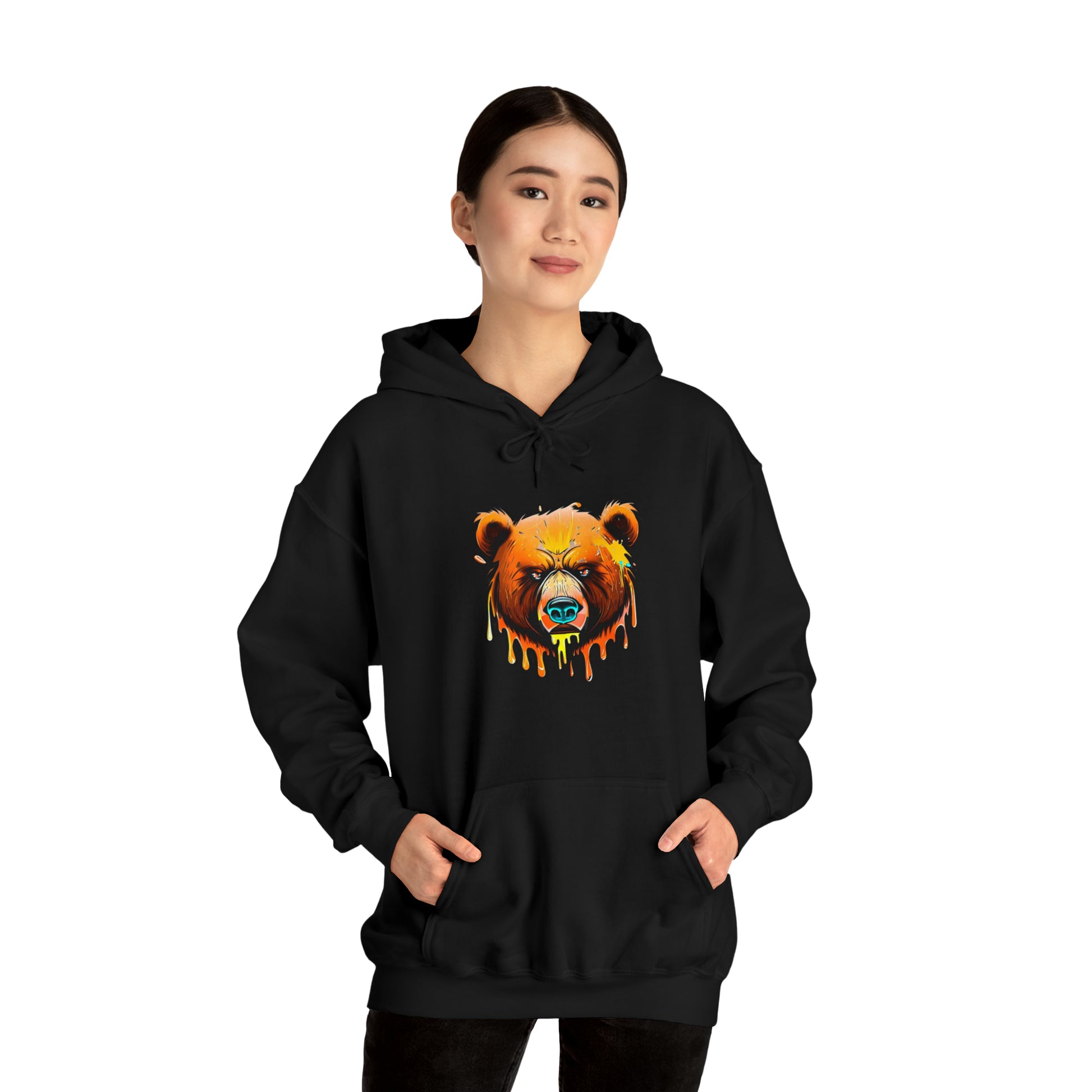 Bear Hoodie, Graffiti Graphic Shirt, Street Art, Urban Art, Unisex Hooded Sweatshirt, Bear Hoodie