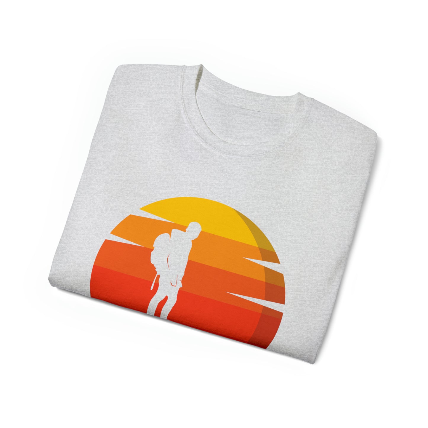 Hiker Sunset Silhouette | Hiking & Camping Tee | Nature-Inspired Outdoor Apparel